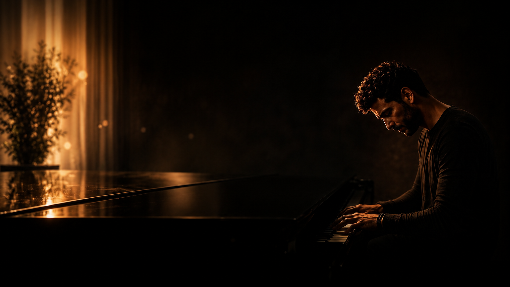 Alberto Vielza tocando el piano